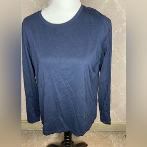 Lands' End  Blue Long Sleeve Top Size S